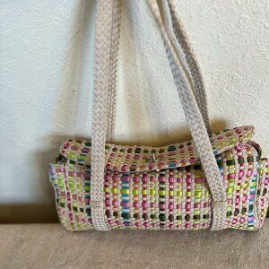 The Sak Woman's Woven Ribbon Bohemian Festival Mini Shoulder Bag